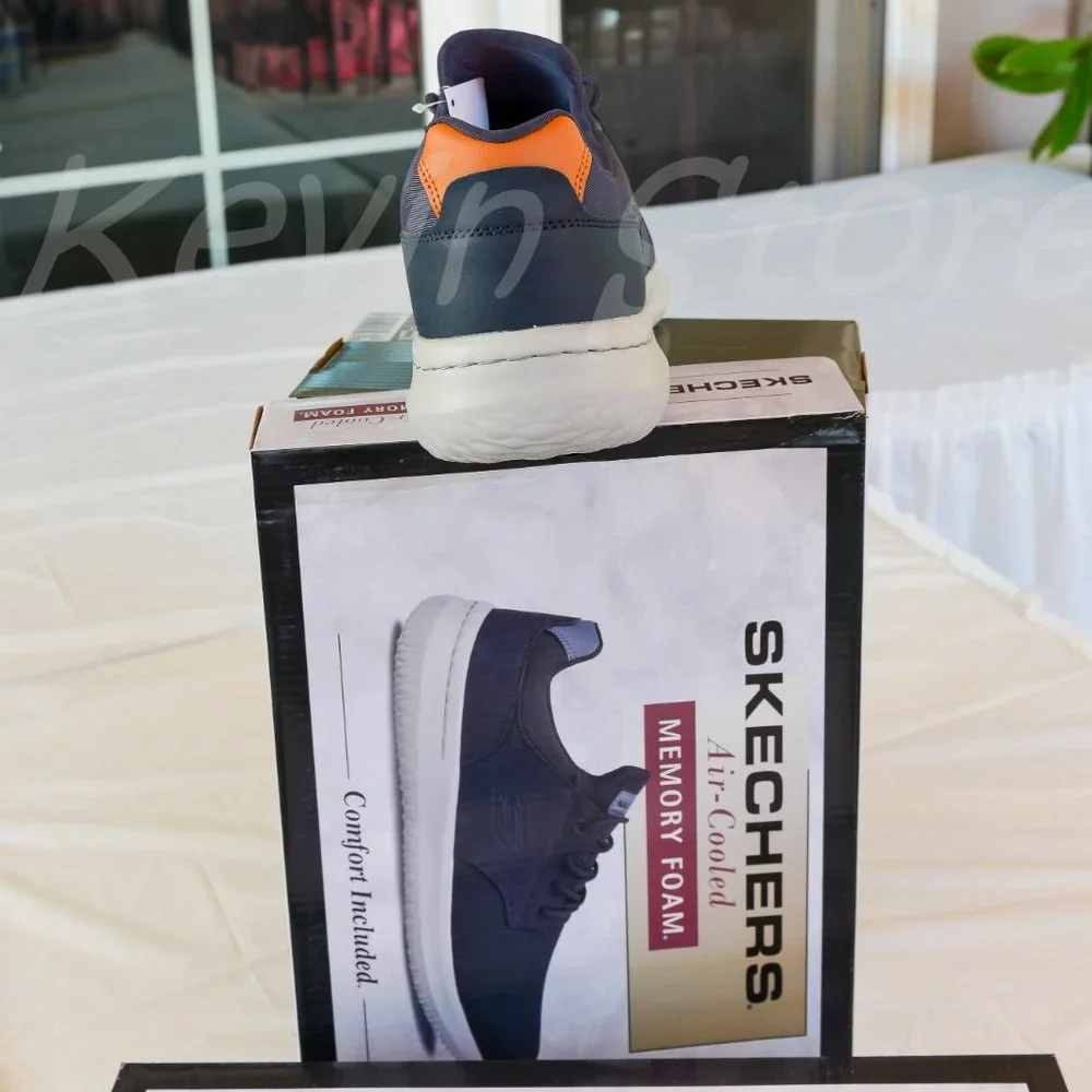 2 pairs Skechers bundle shoes BLACK+nAVY men shoes - Picture 3 of 16